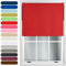 FURNISHED Roller Blinds Thermal Blackout Roller Blind - Trimmable Insulated UV Protection Child Safe Easy Fit Home Office Window Blinds, Red, 60W x 165H cm