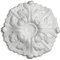 DECOSA Rosette Daphne, weiß, 1 Stück à Ø 22 cm - Stuckrosette aus Styropor - individualisierbare Deckenrosette