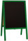kaufdeinschild Grüner Straßenaufsteller 100 x 60 cm Kreidetafel Kundenstopper beidseitig Holz