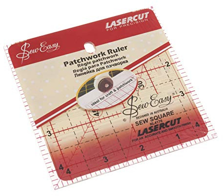 Sew Easy Sewing and Patchwork Ruler - Various Shapes and Sizes, Square Quilting Ruler 4.5 x 4.5 inch