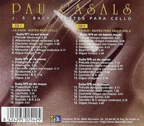Bach:Suites Para Cello