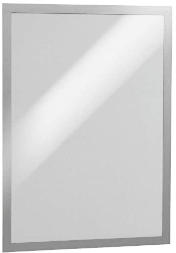 Durable Info-Rahmen Duraframe (A3, selbstklebend mit Magnetverschluss) 2 Stück, silber, 487323