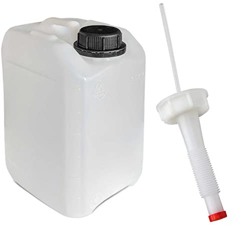 plasteo Bidon – Jerrican 3 L, Naturel, avec Bec verseur Flexible DIN 45 (22005-22038)
