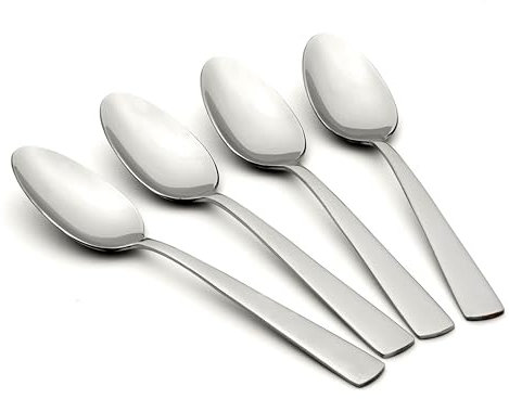 Oneida Everyday Flatware Nocha 4PK Dinner Spoons, Set of 4, Silver