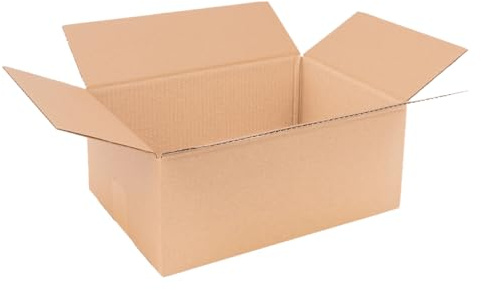 OfficeKing 50 x Faltkartons 345 x 235 x 140 mm Braun (Außenmaß 350 x 240 x 150 mm) KK 70 1-wellig Versandkarton Verpackungskarton Lagerkarton