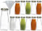 Viva Haushaltswaren Lot de Bouteilles en Verre/Bouteilles de Lait 250 ML avec Entonnoir à vis – argentées, Verre, Couvercle doré, 12 x 156ml