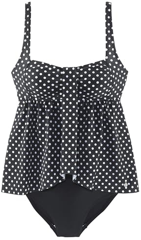 Lascana Damen Badeanzug in Tankini-Optik mit formenden Eigenschaften