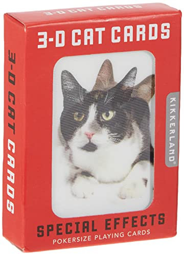 Kikkerland Cats 3D Playing Cards