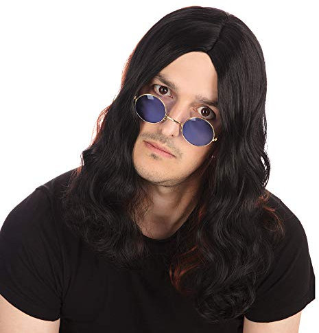 Bristol Novelty BW481 Ozzy Osbourne Perücke, Schwarz/Rot