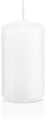 Wiedemann 218117.004 Stumpenkerzen, Wachs, Weiß, 12 x 6 cm, 16-Einheiten