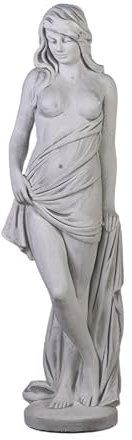 gartendekoparadies.de Erotische Frauen-Statue, Steinfigur, H. 149 cm, 144 kg, Grau, frostsicher aus Steinguss für Außenbereich