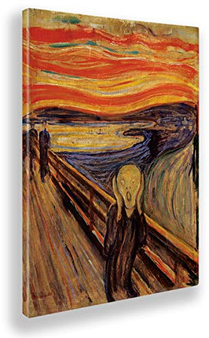 Giallobus - Gemälde - Edvard Munch - Der Schrei - Leinwand - 70x100 - Bereit zum Aufhängen - Moderne Gemälde für zu Hause