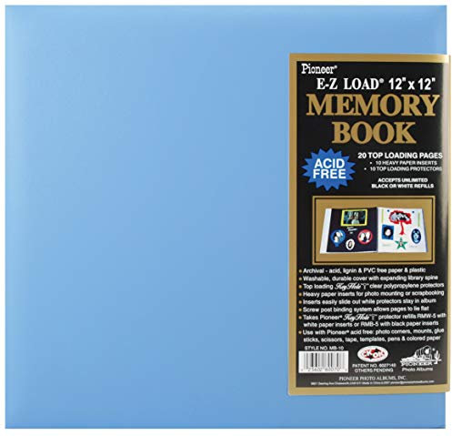 Pioneer Pastellfarbenes Album aus Kunstleder, 30,5 x 30,5 cm, Babyblau
