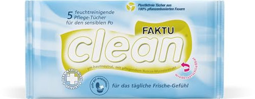 FAKTUCLEAN Pflegetücher: Gründliche und sanfte Feuchttücher für die Analhygiene bei empfindlicher Haut und das tägliche Frische-Gefühl, 5 Stück