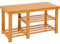 tectake Schuhregal aus Bambus Holz - Diverse Modelle - (87x28x45.5cm mit Sitzfläche | Nr. 401649)
