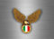 Adesivo per Auto, Moto, Aquila con Bandiera Italiana