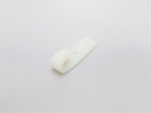 Miederhoff Juego de 25 ganchos para lona de dos agujeros, color blanco, plástico, 100 % plástico, 63 x 20 mm, lona, lona, pared, exterior, 50 kg, montaje en puerta, informal, gancho de almacenamiento,