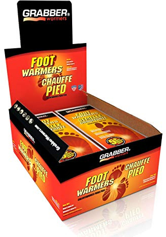 Grabber Insole Foot Warmers - Long Lasting Safe Natural Odorless Air Activated Warmers - Up to 5 Hours of Heat - 30 Pair - Medium/Large