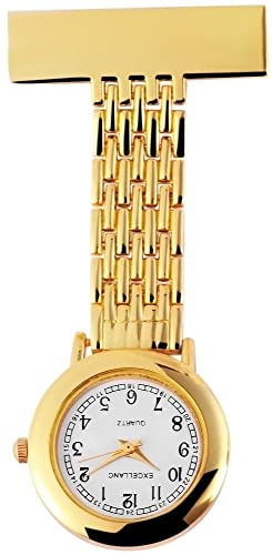 Excellanc Krankenschwester Analog-Damenuhr mit Metallgehäuse (goldfarbig)