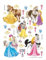 1art1 Disney Prinzessin Belle, Rapunzel, Cinderella, Aurora Und Pferde Wand-Tattoo | Deko Wandaufkleber für Wohnzimmer Kinderzimmer Küche Bad Flur | Wandsticker für Tür Wand Möbel/Schrank 85x65 cm