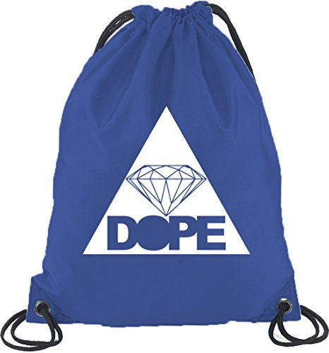 Shirtstreet24, DOPE TRIANGLE, Dreieck Diamant Diamond Turnbeutel Rucksack Sport Beutel, Größe: onesize,Royal Blau