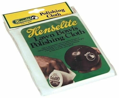 Henselite Lawn Bowls Cleaning & Polishing Cloth White Bowlers Towel