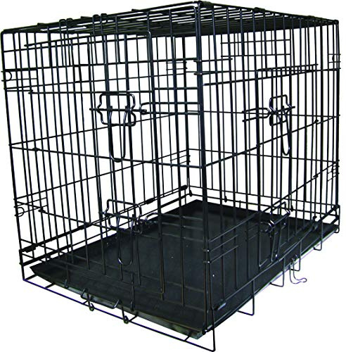 Happy Pet Fold Flat Transportkäfig für Hunde, zusammenklappbar, mittelgroß