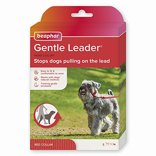 Beaphar - Gentle Leader - Head Collar for Small Dogs - Stops Pulling On The Lead - Training Aid with Immediate Effect - Endorsed by Behaviourists - Red x 1
