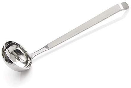 WAS 2160 070 Chromnickelstahl Suppenlöfel, Griffe Seidenmatt, Laffen Hochglanzpoliert, 7.0cm Durchmesser, 26cm Länge