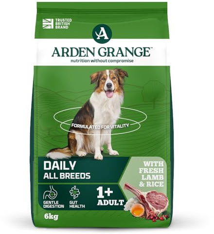 Arden Grange Adult Dry Dog Food with Fresh Lamb and Rice, 6 kg