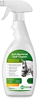 Aqueos Disinfectant Equine Tack Cleaner | Antibacterial, Antiviral, Antifungal | Saddles | Bridles | Strangles, Ringworm, Viruses| No fragrance | Mildew | 750 ml