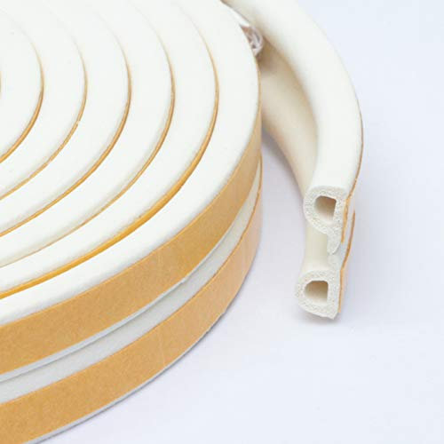 FENSTERDICHTUNG SELBSTKLEBEND | 6 m | DICHTBAND | P – PROFIL | WEISS | Türdichtung Gummidichtung Fensterdichtband Tür Fenster