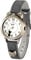 DREAMING Q&P Damen Analog Quarz Uhr mit Grau Echtleder Armband Katze Design MW234B