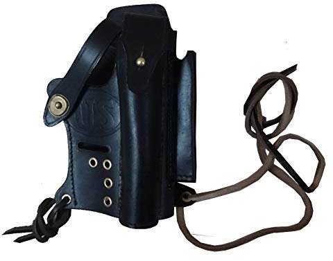 warreplica US Walther P-22 Schwarz Lederholster mit Magazin & Schalldämpfer Taschen