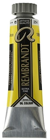Rembrandt Tube de couleurs à l'huile Jaune citron permanent 254 - Peinture à l'huile pour artistes de qualité extra-fine et très résistante à la lumière - 15 ml