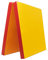 Klappbare Turnmatte – verschiedene Farben & Größen – RG 22 kg/m³ – faltbare Matte für Gymnastik, Kinderturnen & Training – weiche Bodenmatte mit Tragegriffen (Gelb - Rot, 200 x 100 x 8 cm)
