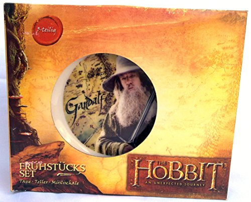 Der Hobbit Frühstücks-Set 3-tlg. weiß Fantasy Porzellan Dinnerware Set