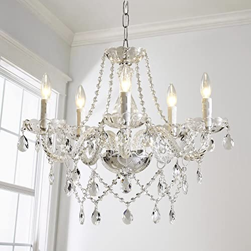 Saint Mossi Modern Contemporary Elegant K9 Crystal Glass Chandelier Pendant Ceiling Lighting Fixture - 5 Lights