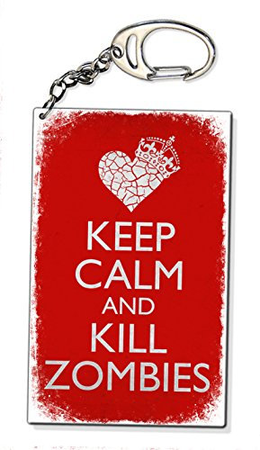 Beenanas Kill Zombies Keep Calm Funny Novelty Keyring Bag Charm