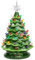 Best Choice Products, Albero di Natale da tavolo dipinto a mano in ceramica, con illuminazione