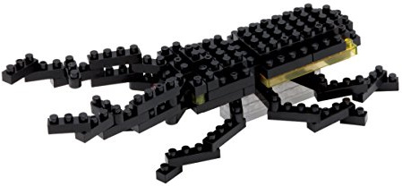 nanoblock IST-002 - Giraffe Stag Beetle / Hirschkäfer, Minibaustein 3D-Puzzle, Mini Collection Serie, 90 Teile, Schwierigkeitsstufe 2, mittel