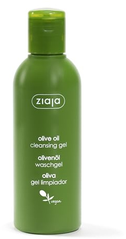 Ziaja Olive Oil Cleansing Gel 200ml - Gentle Facial Cleanser for Dry & Normal Skin - With Olive Oil & D-Panthenol - Hydrating Face Wash for Daily Use - Soothing Cleanser 6+