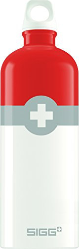 Sigg Erwachsene Trinkflasche Swiss Logo, Rot, 1 Liter, 8507.80