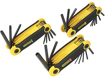 Stanley 2-69-268 - Juego de 25 piezas en packs de 3 llaves hexagonales, pulgadas y Torx