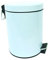 MSV 30 L Cubo DE Basura con Pedal METALICO Blanco 30L, Acero, 29.5 cm