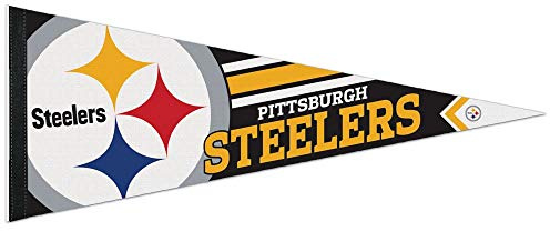 Wincraft NFL 14527115 Pittsburgh Steelers Premium Pennant, 12 X 30