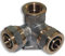 EasyFIX Doppel-Wandscheibe 90° Schraubfitting Klemmringverschraubung DVGW für Mehrschichtverbundrohr Doppel-Wandscheibe 90° (16 x 1/2 x 16)