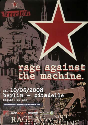 Rage Against The Machine - Evil Empire, Berlin 2008 » Konzertplakat/Premium Poster | Live Konzert Veranstaltung | DIN A1 «