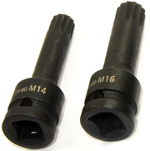 M14 M16 Kraft IMPACT Bit/Bitsätze Steckschlüsseleinsatz Schraubendreher-Einsätze 12-KANT/Zwölfkant Vielzahn (Doppel-Sechskant/Doppel-6-kant) XZN Bit/Bitsätze CR-MO (LANG)