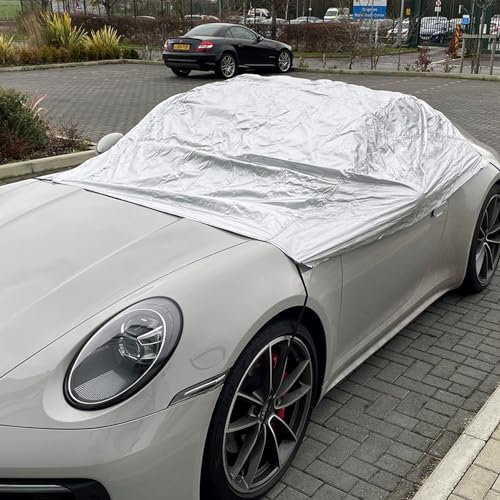 Simply CTC1 Small Water-Resistant Car Cover with Elasticated Secure Fit - Protection Against Frost, Tree Sap, Dust and More - Universal Fit for Small Vehicles - 230cm x 150cm x 50cm, Grey